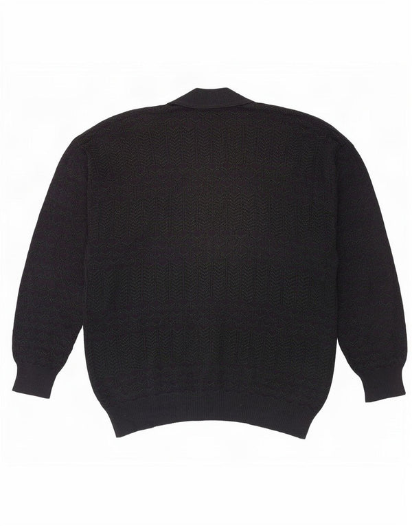 Pulover cardigan pentru bărbați Paco Calvari IT 54/56 XL Bleumarin Geometric