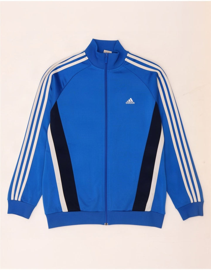 Jachetă de trening pentru băieți Adidas 15-16 ani, albastru, poliester