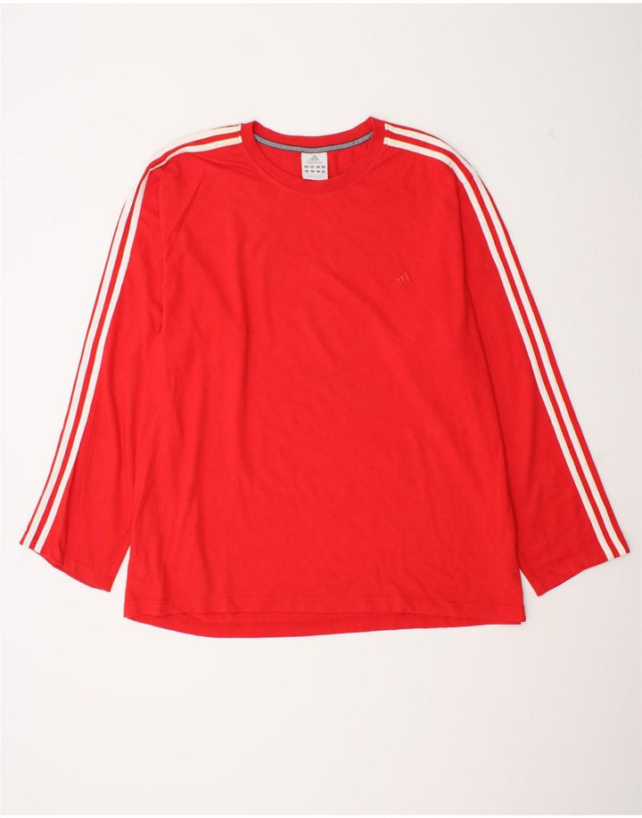 Adidas pentru bărbați Top cu mânecă lungă 2XL bumbac roșu
