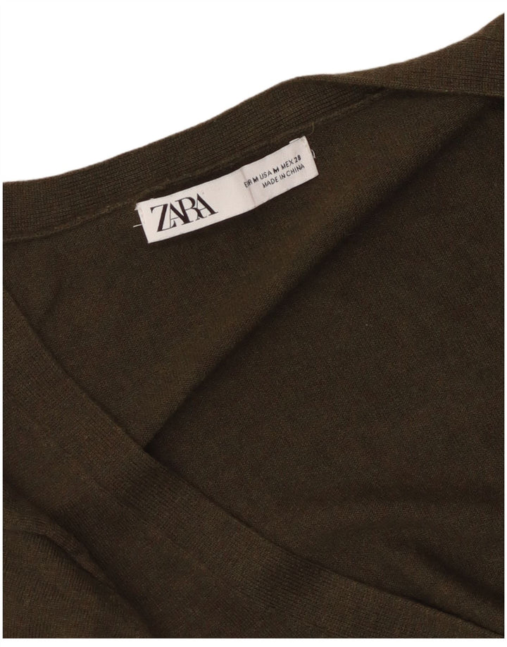 Pulover cardigan pentru femei Zara UK 12 Medium Khaki