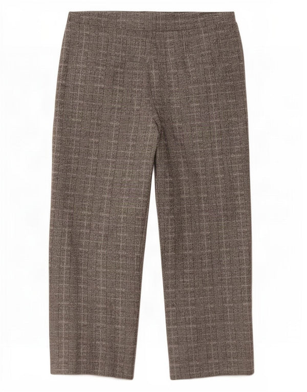 Pantaloni drepti pentru femei Marks & Spencer UK 18 XL W36 L28 gri carouri