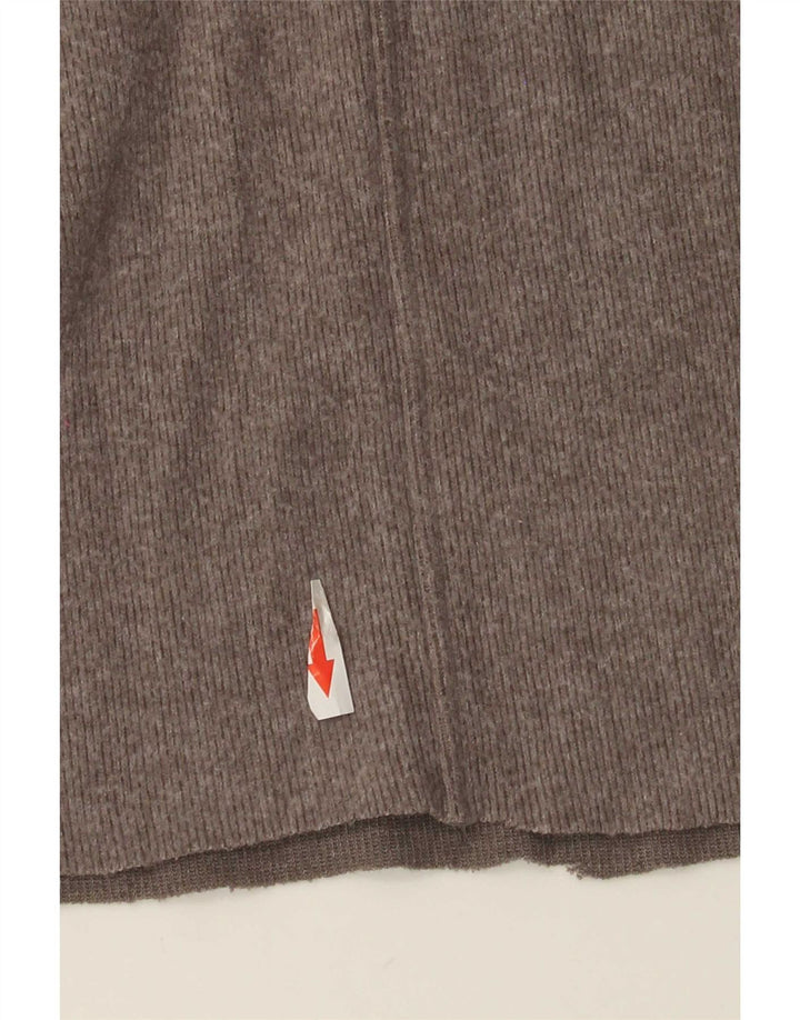 Pantaloni largi pentru femei cu talie înaltă Zara UK 14 Poliester gri mediu