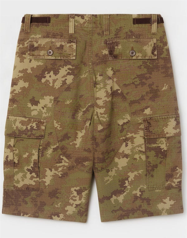 Vintage Mens Cargo Shorts Medium W32 Khaki Camouflage Bumbac