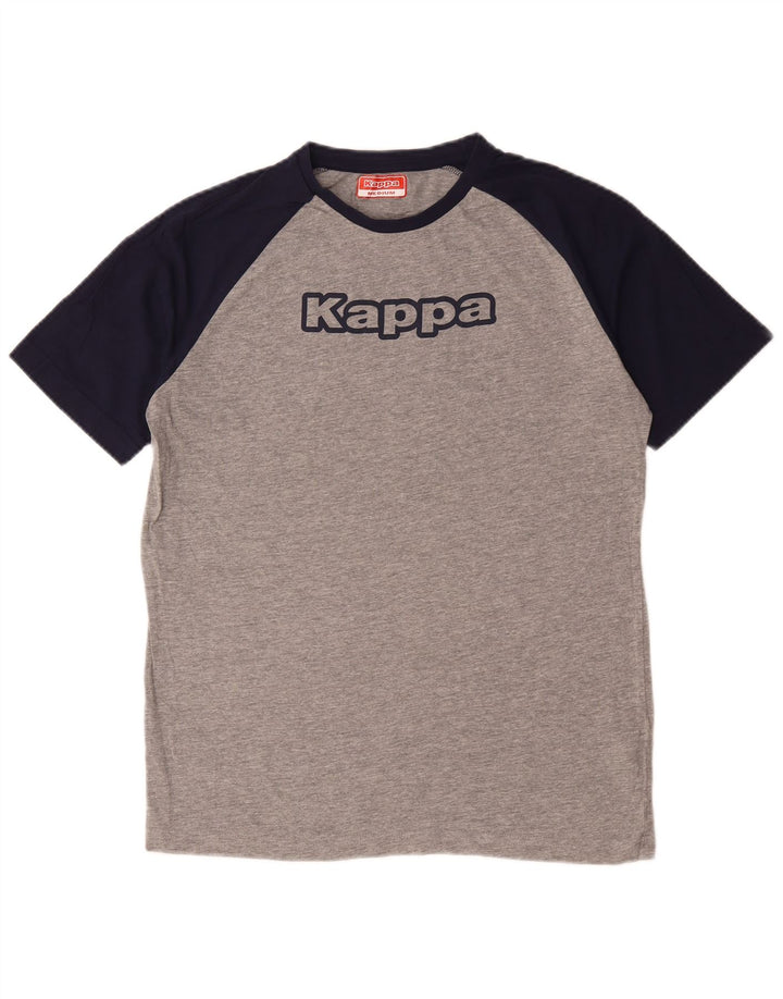 Tricou grafic pentru bărbați Kappa Top, gri mediu, bumbac color bloc