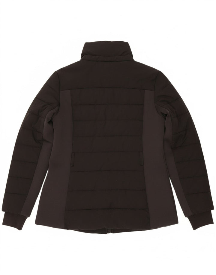 MICHAEL KORS Womens Padded Jacket UK 14 Medium Black Colourblock Polyester
