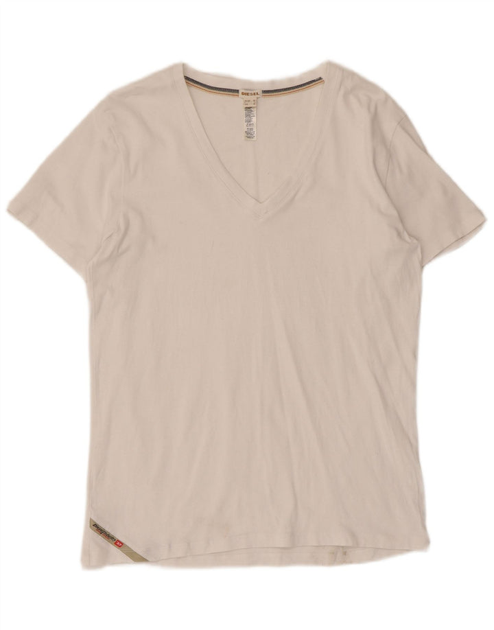 Tricou pentru femei Diesel Top UK 12 Medium White Bumbac