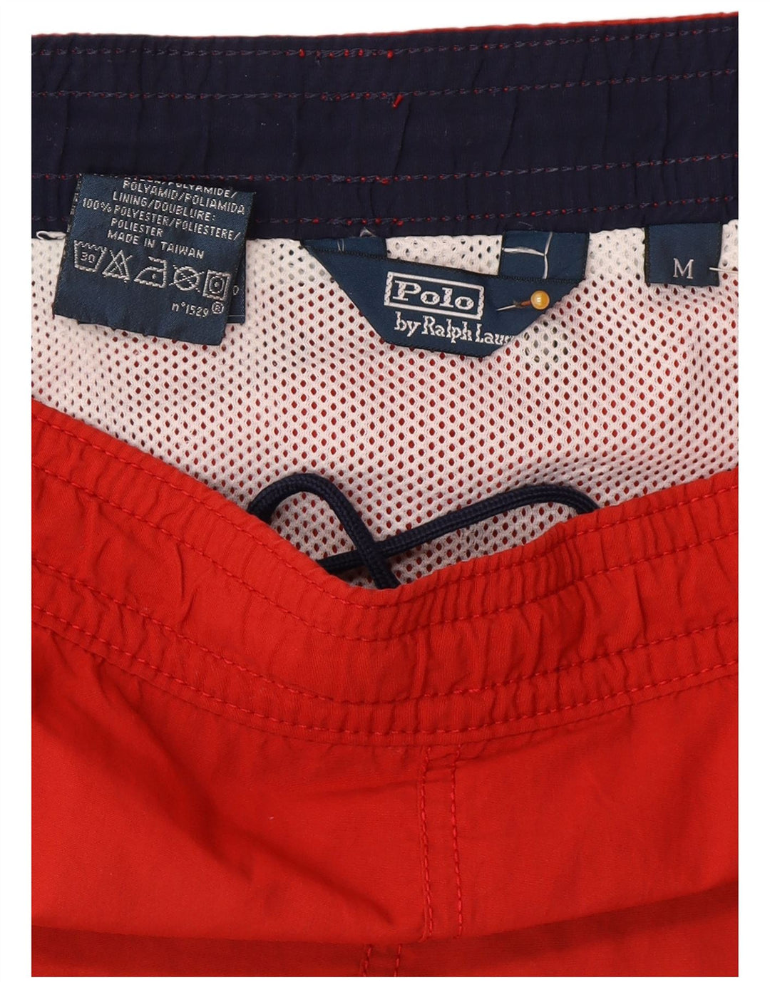 Pantaloni scurți de înot Polo Ralph Lauren pentru bărbați, poliester roșu mediu