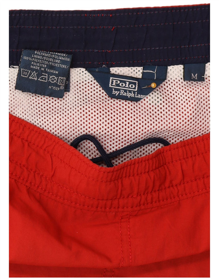 Pantaloni scurți de înot Polo Ralph Lauren pentru bărbați, poliester roșu mediu