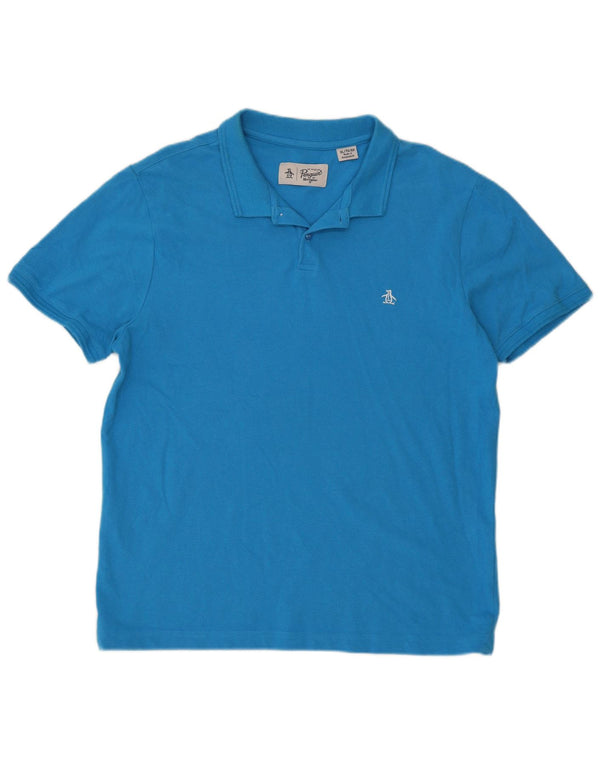 Tricou polo pentru bărbați Penguin XL, bumbac albastru