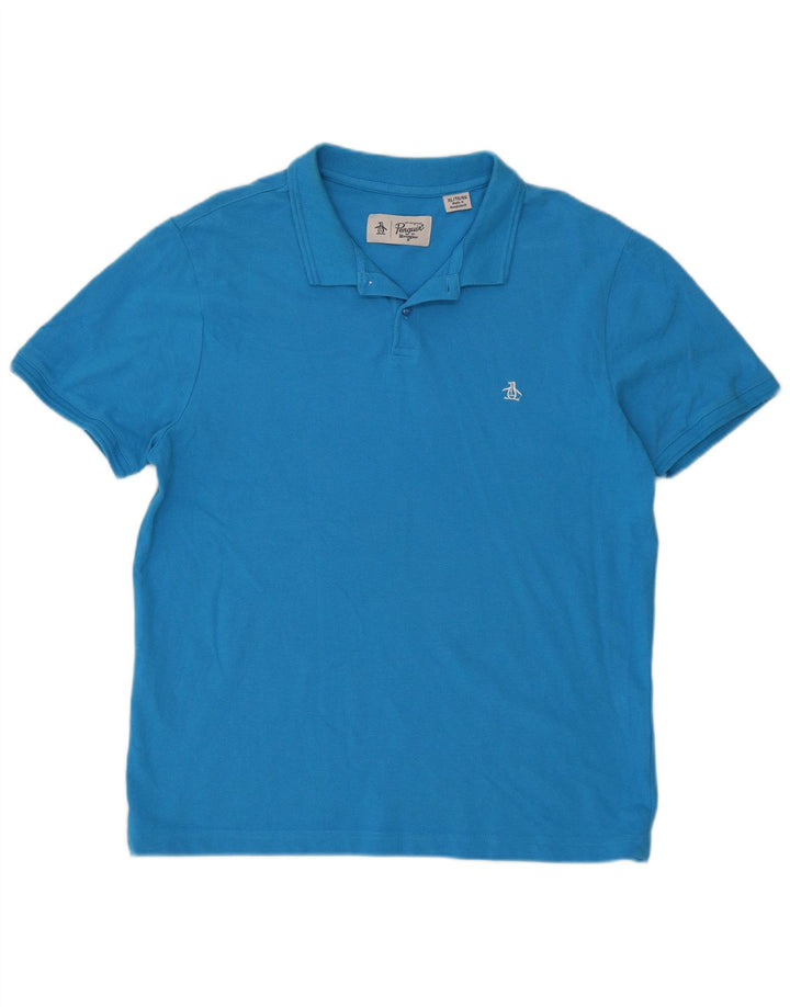 Tricou polo pentru bărbați Penguin XL, bumbac albastru