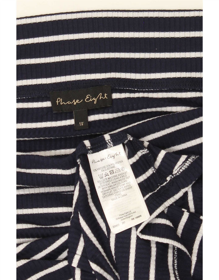 Faza Eight Top cu umeri decupați pentru femei UK 14 Medium bleumarin cu dungi