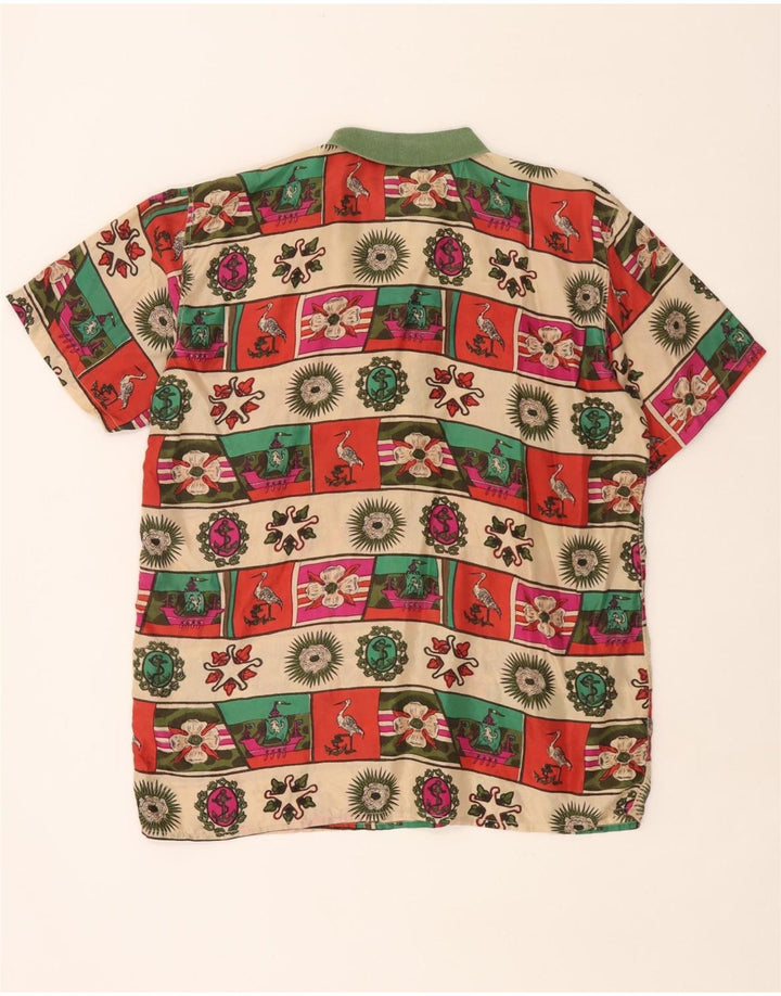 Cămașă Pulover Vintage pentru bărbați cu model abstract, mare, multicoloră