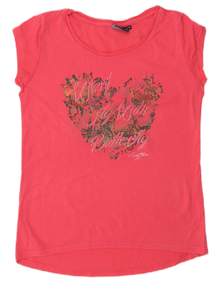 Tricou grafic pentru femei Lotto Top UK 12 Medium Pink