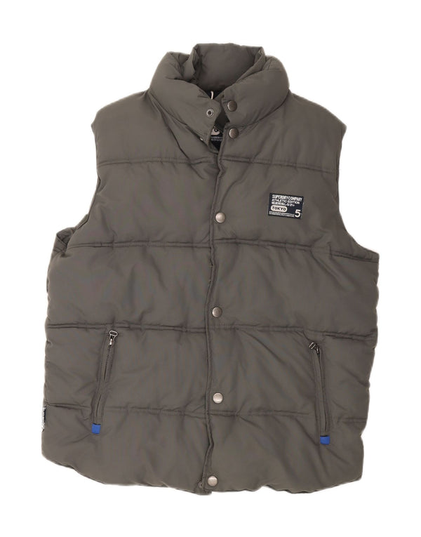 Gilet căptușit pentru bărbați Superdry UK 44 2XL nailon gri