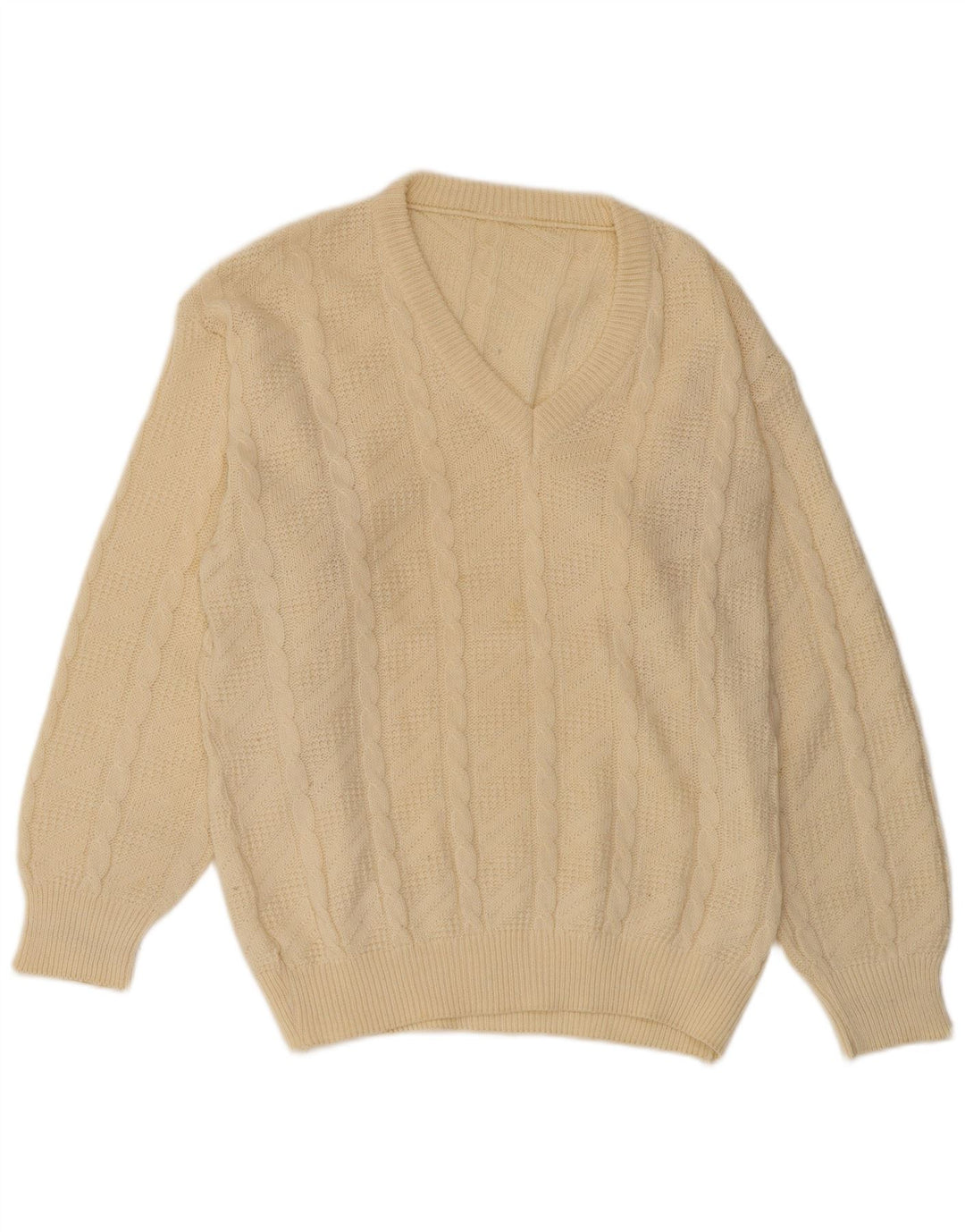 Pulover VINTAGE pentru bărbați cu decolteu în V IT 54 XL bej