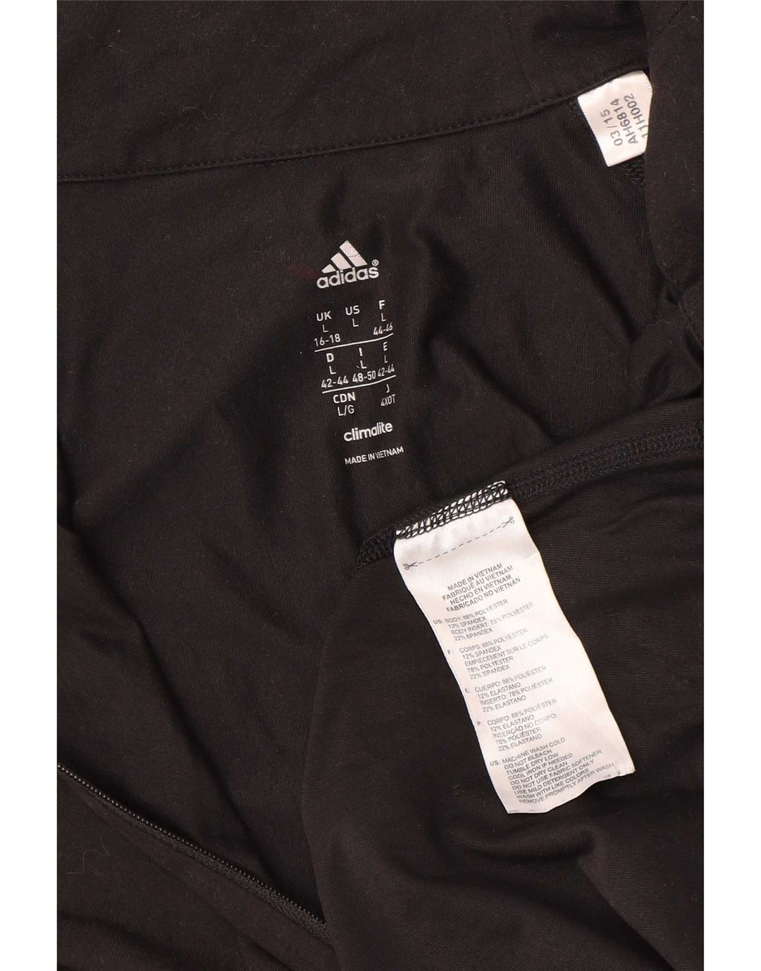 Adidas Climalite Pullover Trening Top UK 16/18 Large Black