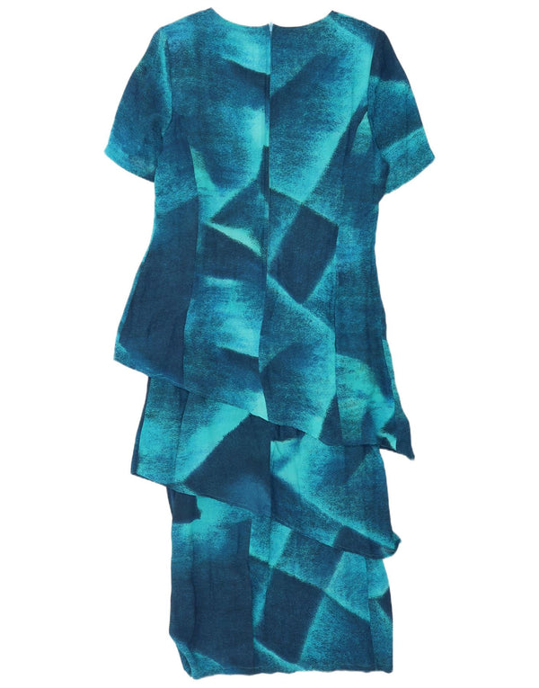 Rochie Maxi Peplum pentru femei Vicini, 1/2 mâneci, UK 18 XL, albastru, bloc de culoare