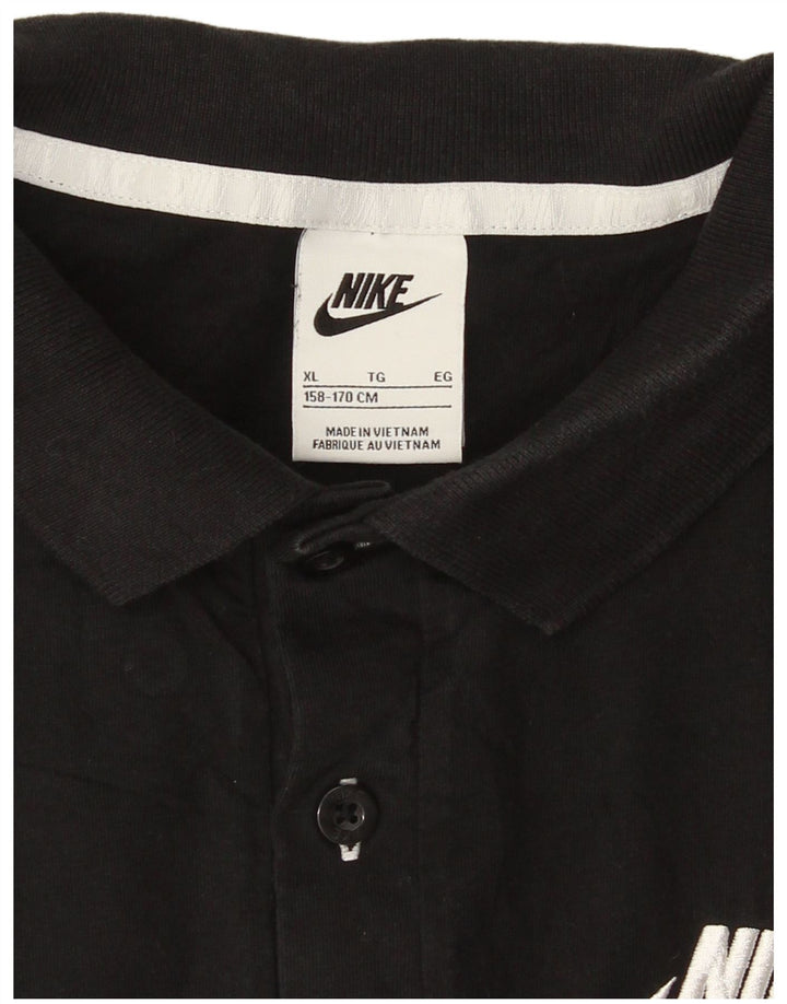 Tricou polo Nike pentru băieți 13-14 ani XL negru
