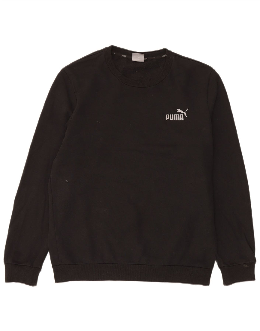 Pulover Puma pentru bărbați, bumbac mic, negru