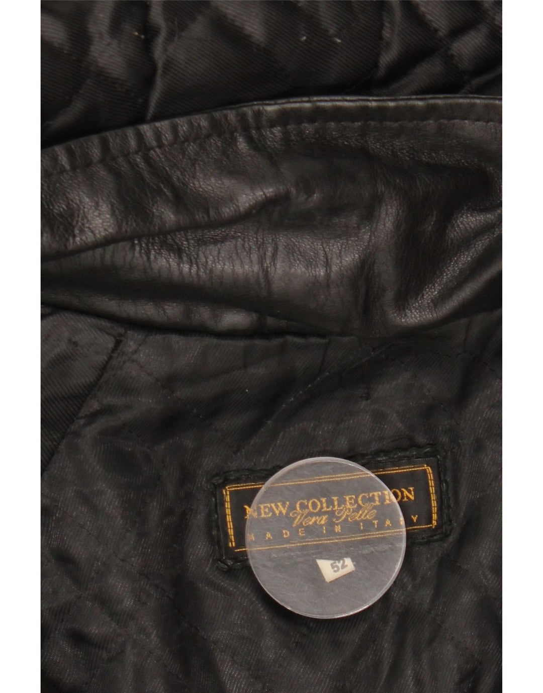 Palton de piele VINTAGE pentru femei cu glugă IT 52 2XL din piele neagră