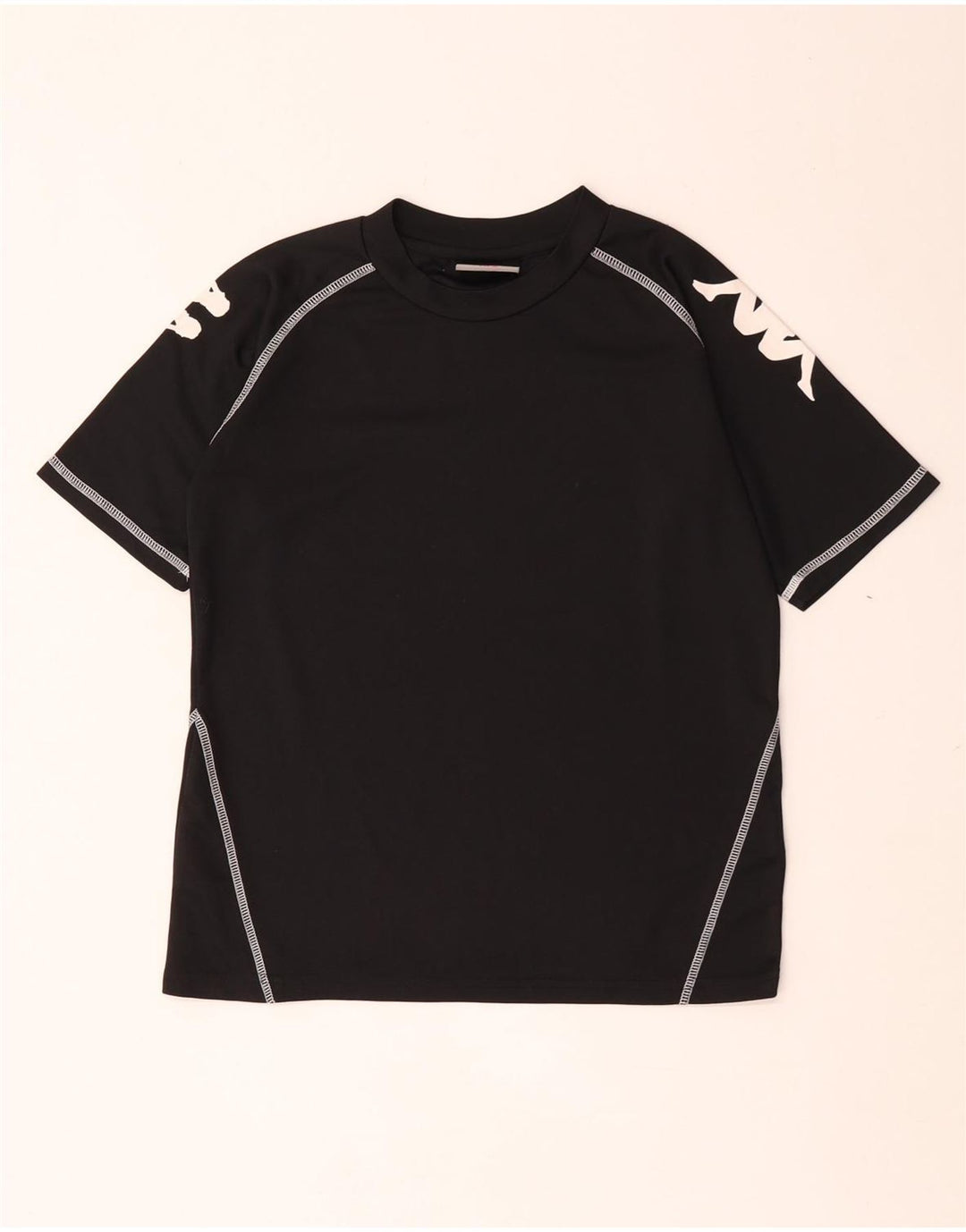 Tricou grafic pentru băieți Kappa Top 11-12 ani Poliester negru