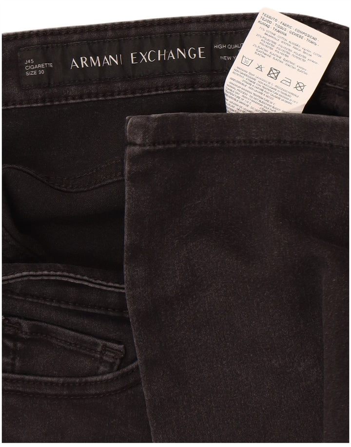 Blugi slim pentru femei Armani Jeans W30 L28 bumbac negru