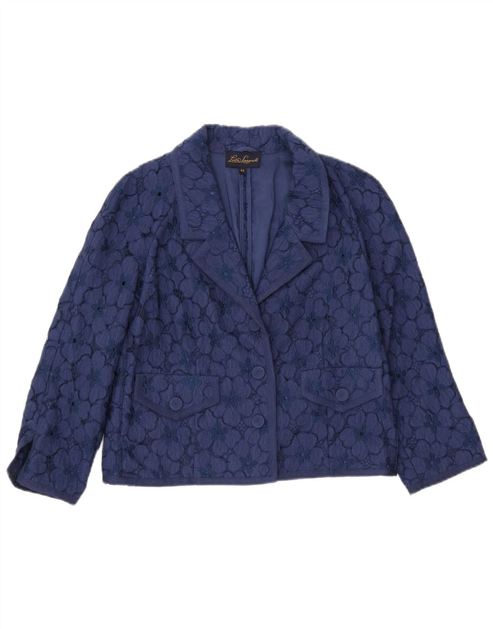 LUISA SPAGNOLI Jachetă cu mâneci 3/4 pentru femei IT 44 Medium Bleumarin