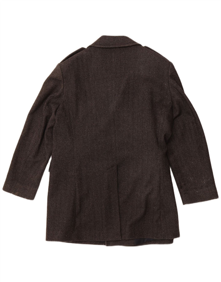 Palton bărbătesc JAEGER Marea Britanie 42 XL Lână gri Herringbone