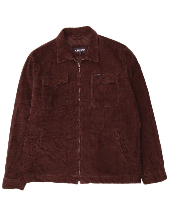 CARRERA Jachetă din velur pentru bărbați UK 42 XL, bumbac maro