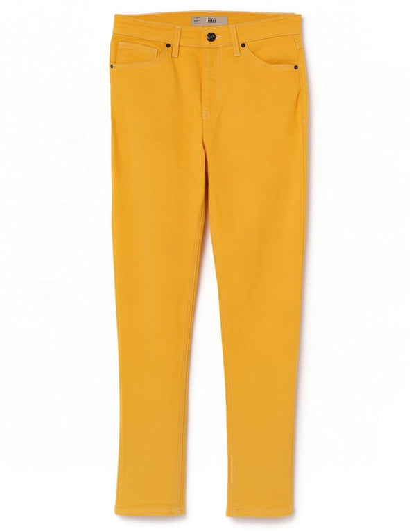 Topshop Blugi Skinny Jamie Crop pentru femei W28 L25 Bumbac galben
