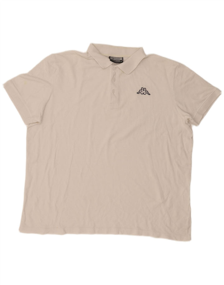 Cămașă polo pentru bărbați Kappa 2XL bumbac alb