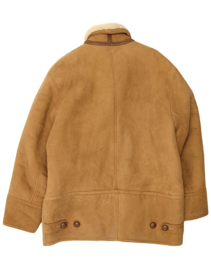 Jachetă din shearling pentru bărbați de la Morlands, UK 36, maro mic
