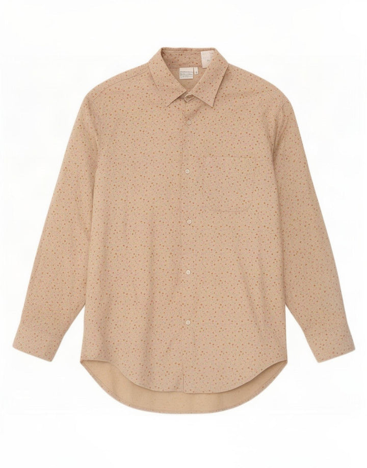 Cămașă Benetton Bărbați Mic Bej Floral Rayon