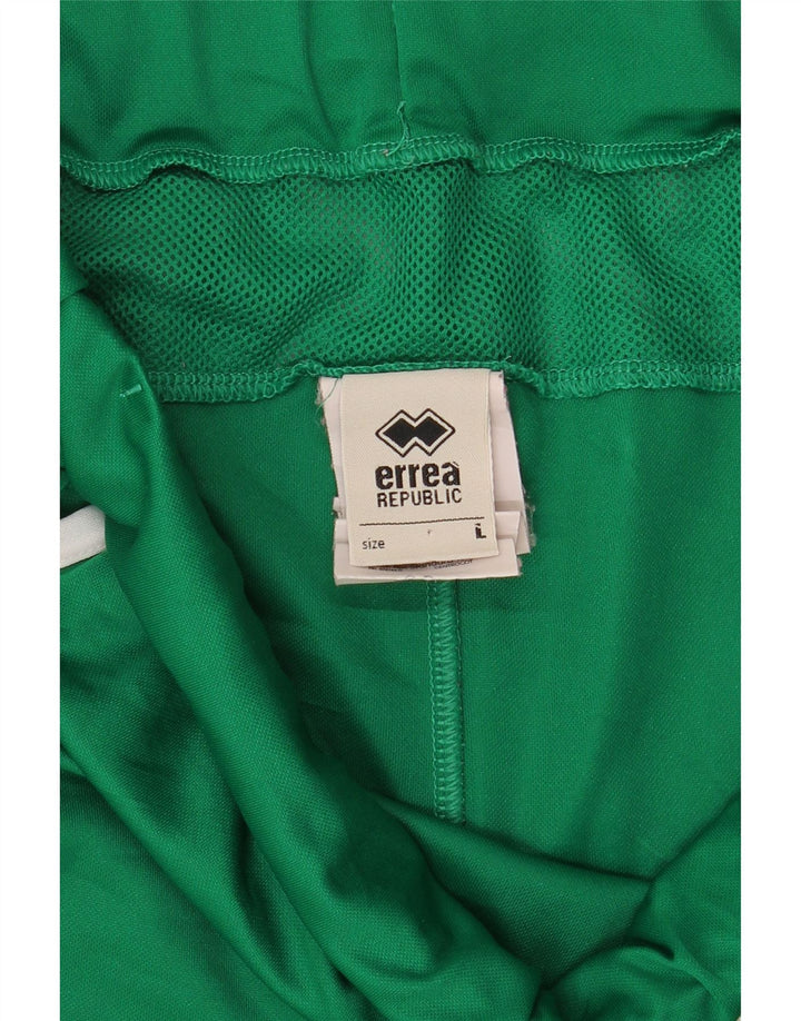 ERREA Mens Graphic Sport Shorts Large  Green Polyester Vintage Errea and Second-Hand Errea from Messina Hembry 