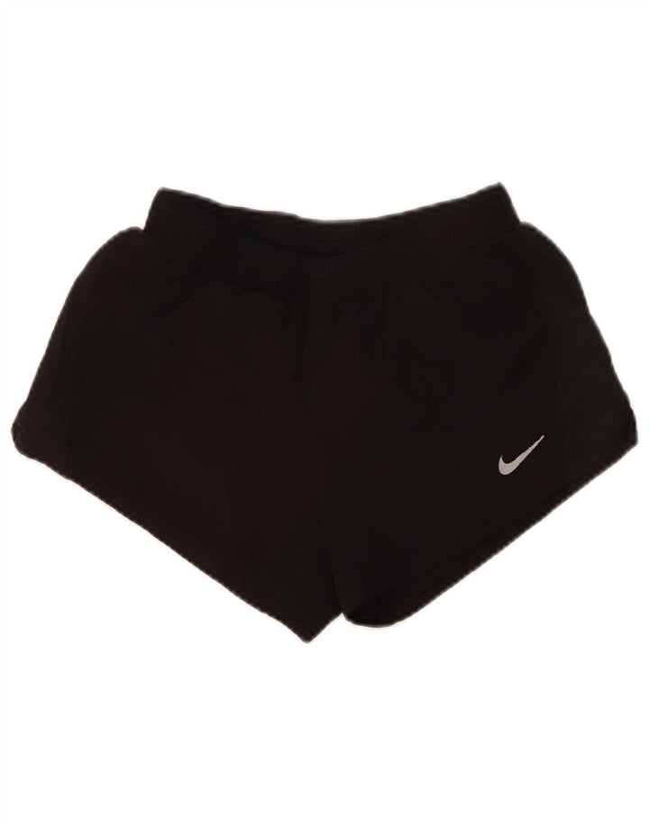 Pantaloni scurți sport Nike Dri Fit pentru femei UK 10, poliester negru mic