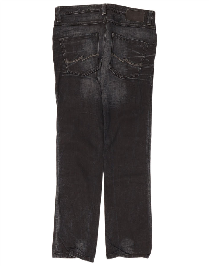 Blugi drepți pentru bărbați Jack & Jones W36 L34 negri