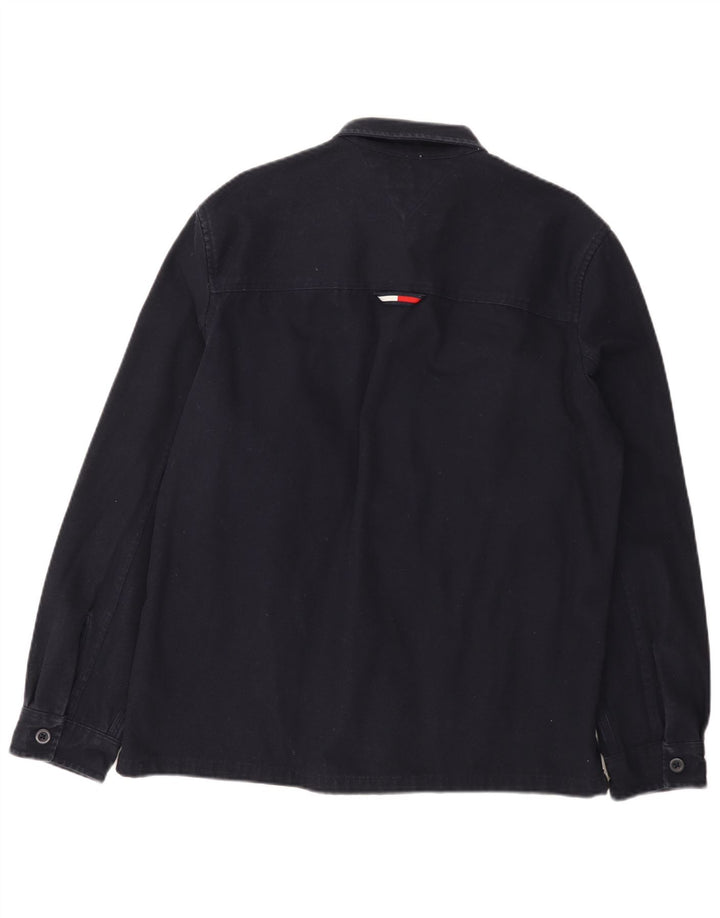 Cămașă cu grafic Lumberjack Tommy Hilfiger pentru bărbați, bumbac mediu albastru bleumarin