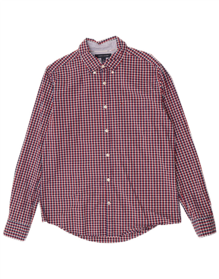 Cămașă pentru bărbați Tommy Hilfiger Slim Fit, bumbac mediu multicolor cu carouri
