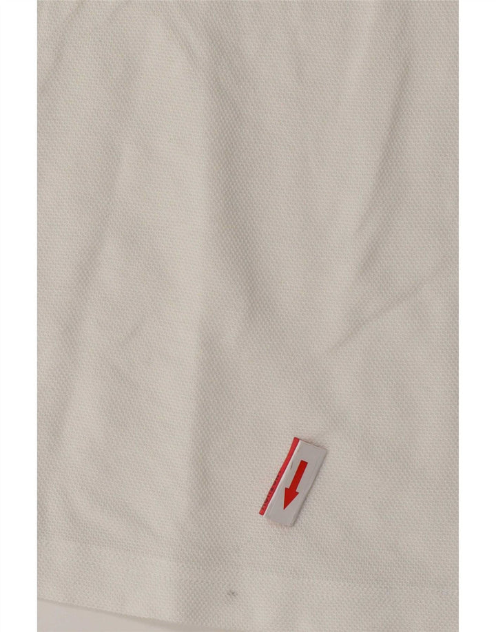 Cămașă polo Hugo Boss pentru bărbați, bumbac color bloc alb mediu
