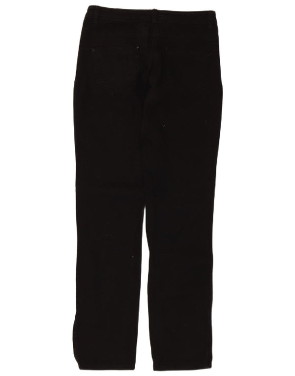 Pantaloni casual pentru femei M&Co slim fit UK 10 Small W30 L29 Bumbac negru