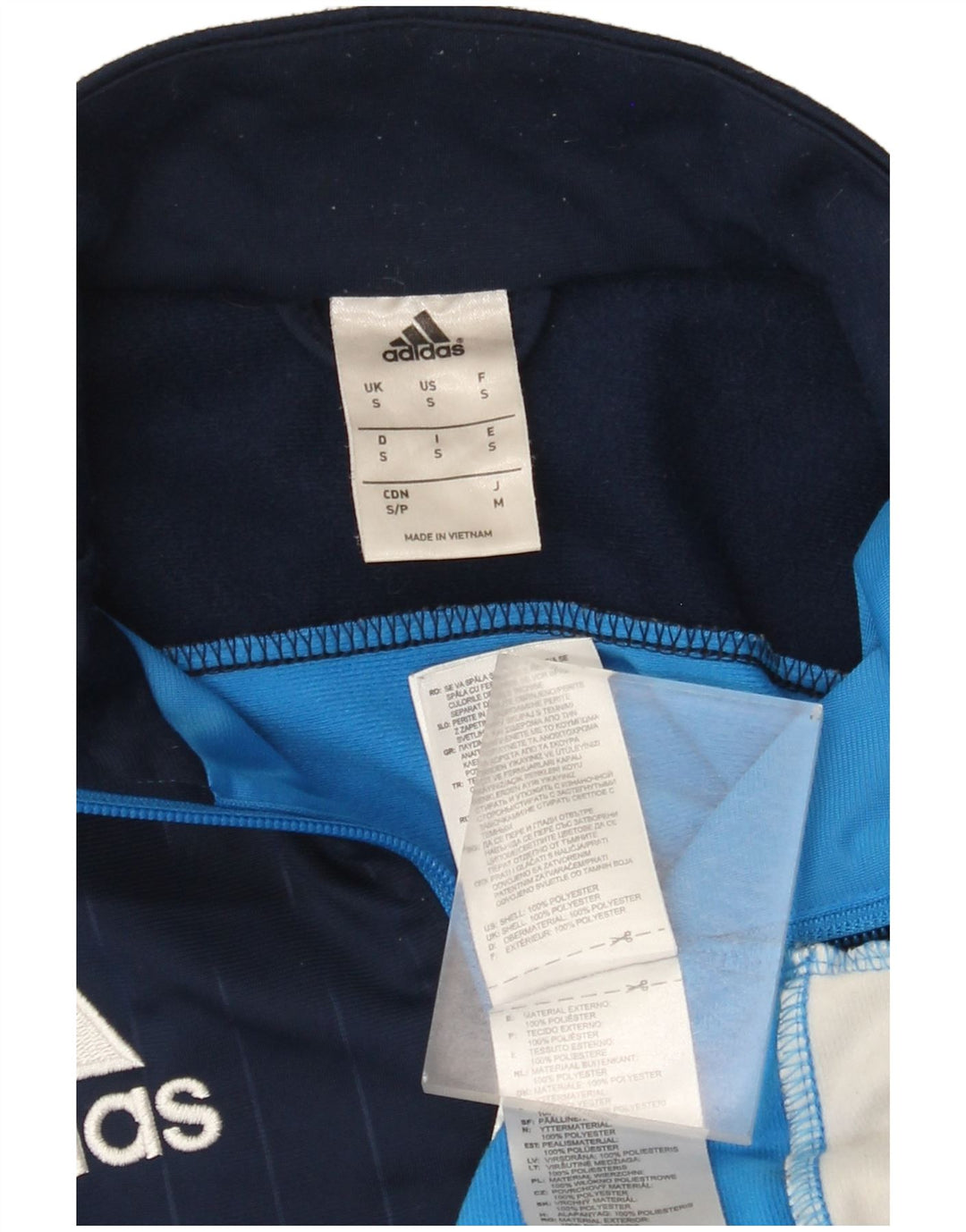 Jachetă de top pentru trening grafic Adidas pentru bărbați, albastru, poliester color bloc