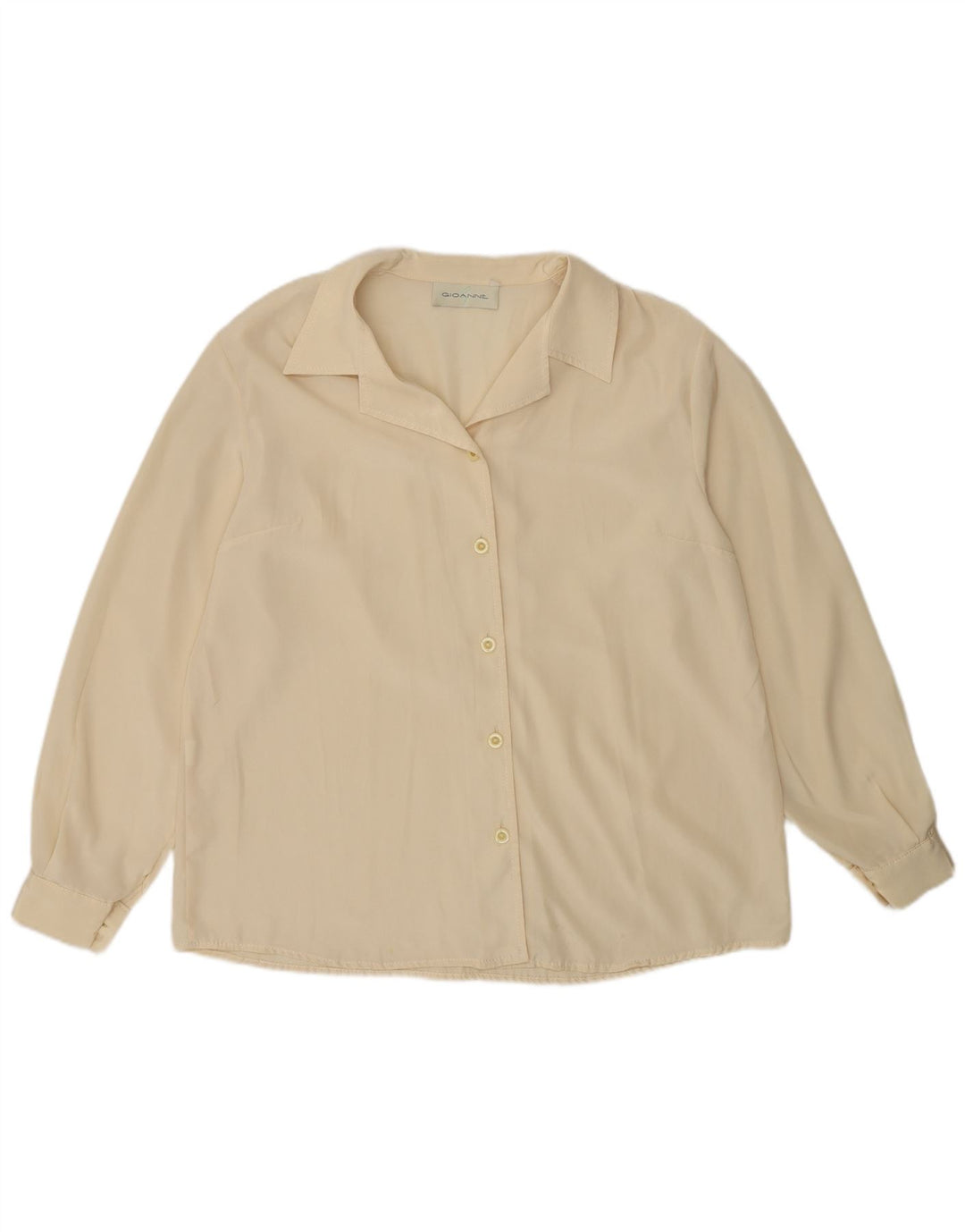 Bluză de cămașă vintage pentru femei IT 47 XL alb