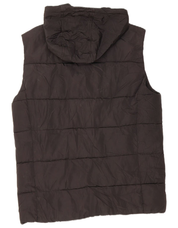 Gilet căptușit cu glugă Superdry pentru bărbați UK 38 Poliester mediu negru