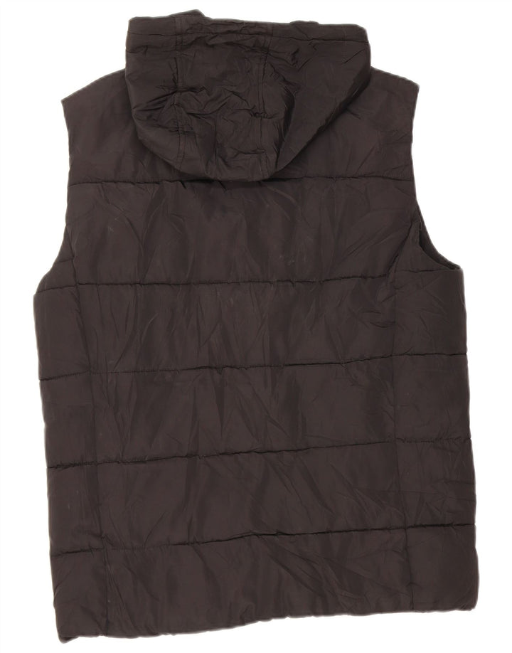 Gilet căptușit cu glugă Superdry pentru bărbați UK 38 Poliester mediu negru