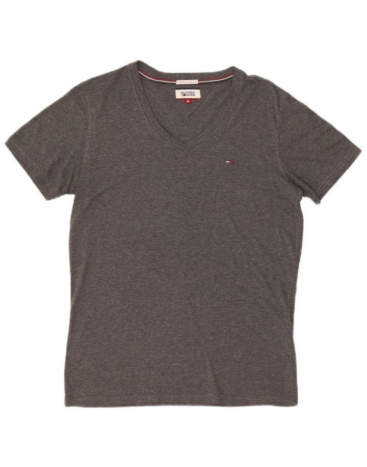 TOMMY HILFIGER Mens T-Shirt Top Medium Grey Cotton