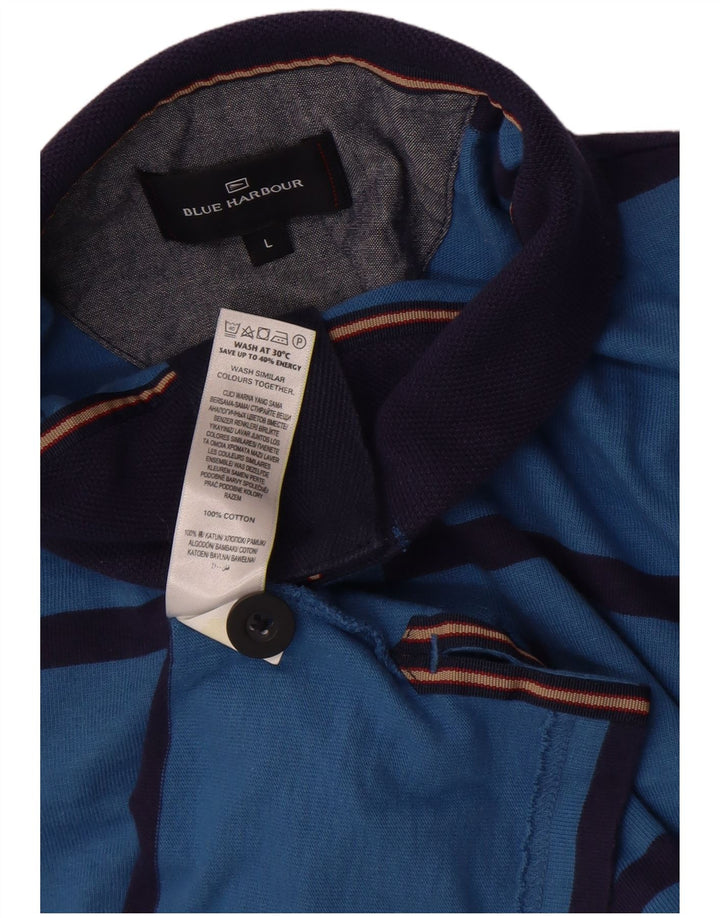 Pulover pentru bărbați Marks & Spencer Blue Harbour, mare, cu dungi albastre