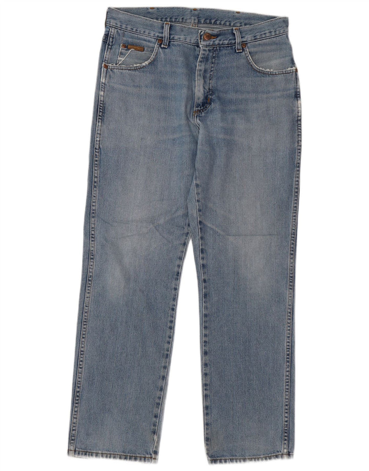 Blugi drepti pentru bărbați Wrangler W33 L30 Bumbac albastru