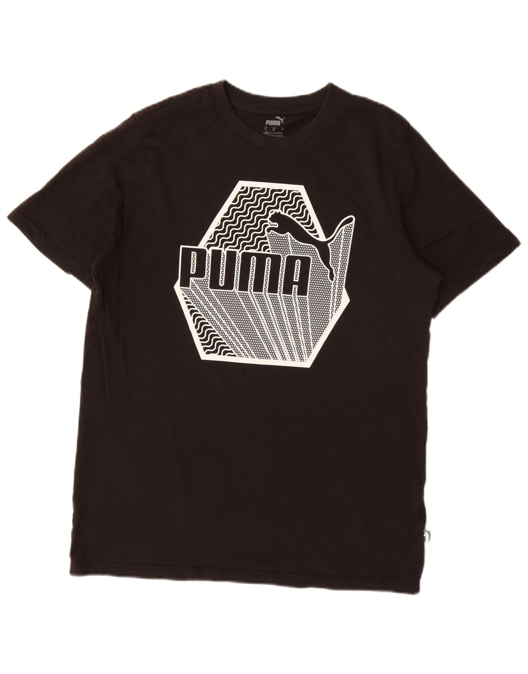 Tricou grafic Puma pentru bărbați Top mediu negru bumbac