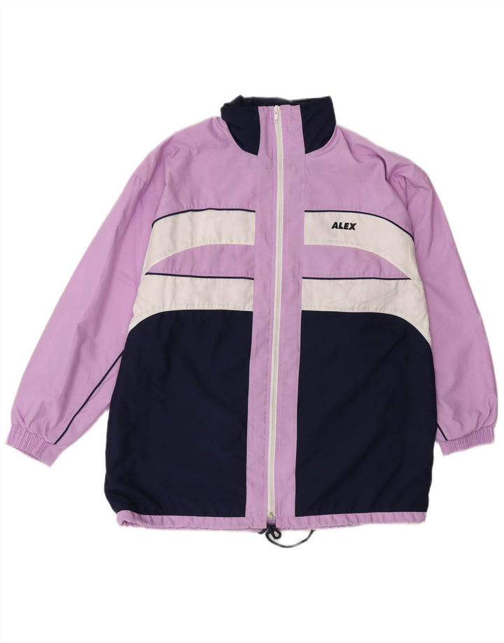 Jachetă de trening supradimensionată ALEX pentru femei UK 12 Medium Purple Colorblock