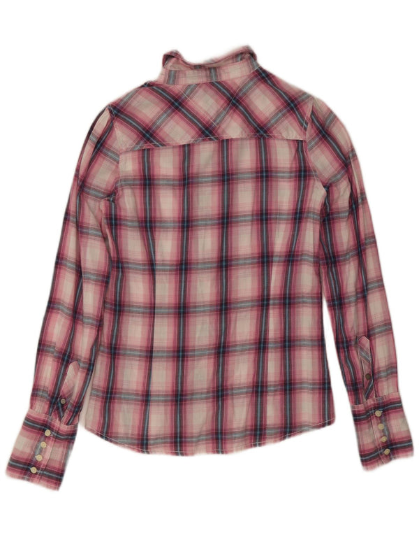 Cămașă formală din flanel pentru femei Tommy Hilfiger UK 10 mic, roz, caroserie